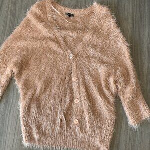 Pink Faux Fur Cardigan